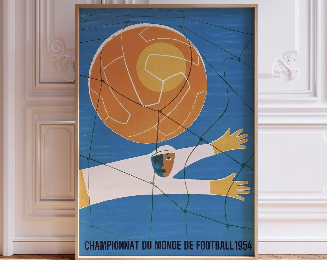 World Cup 1954 Vintage Football Travel Poster