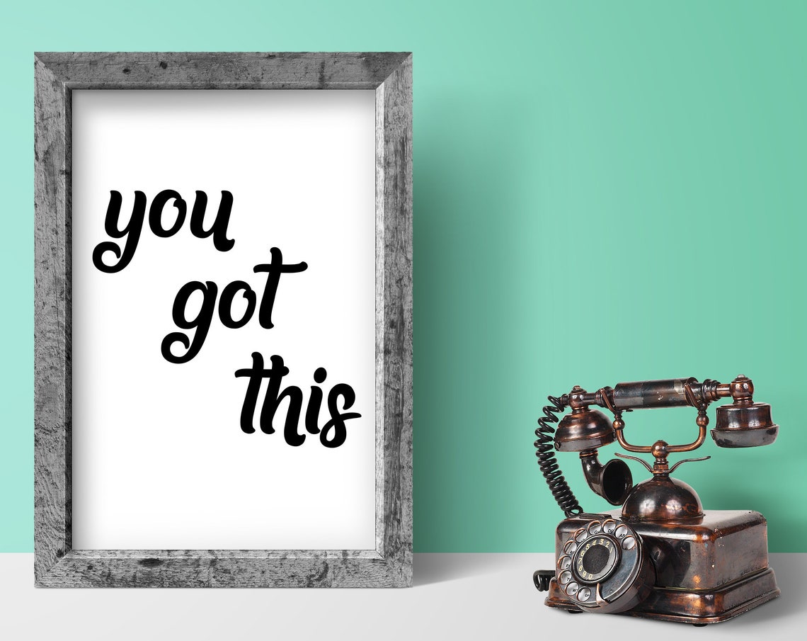 You Got This Script Typography Minimalist Encouragement Wall Poster - Image 2