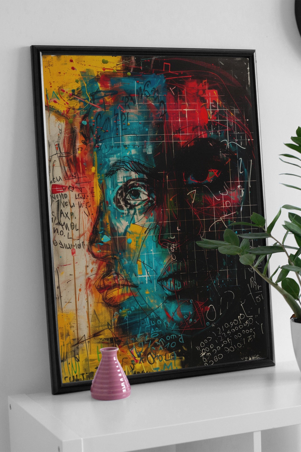 Avant Garde Portrait Street Art Graffiti Abstract Face Poster - Image 2
