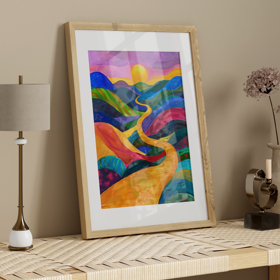 Surrealist Art Deco Landscape Print, Eclectic Decor - Image 2