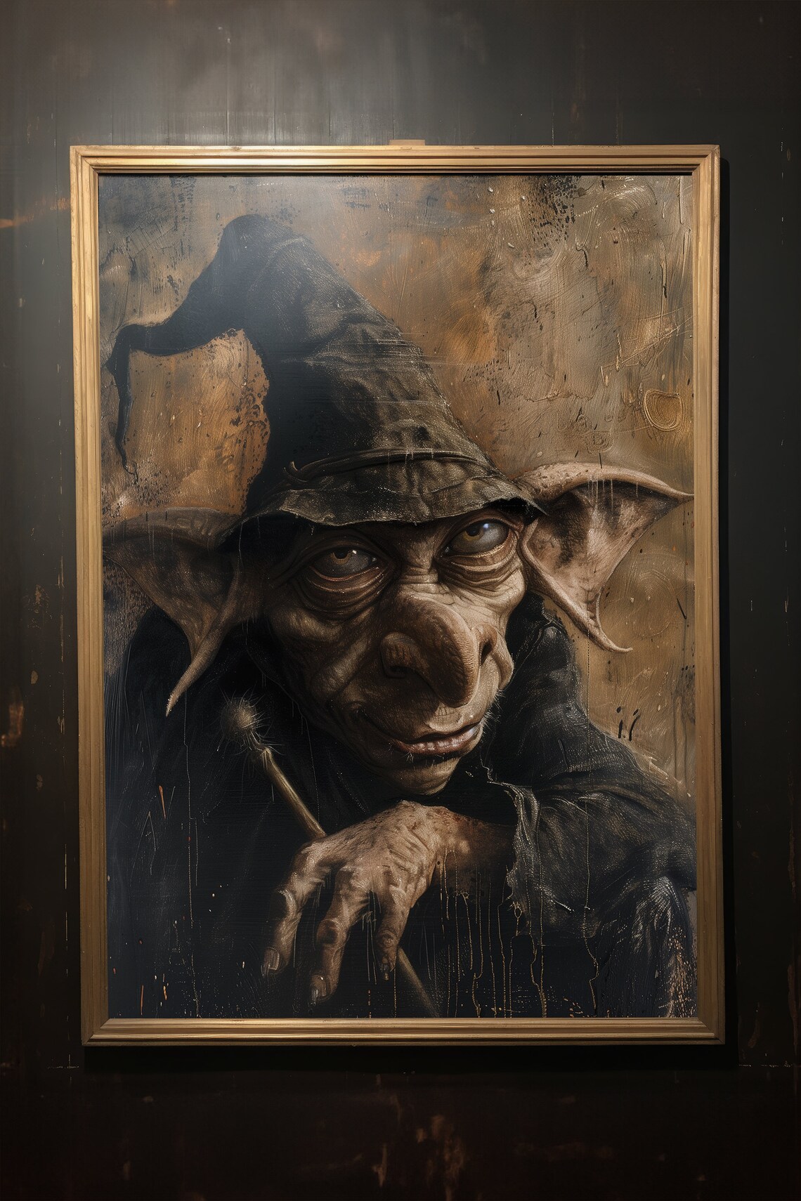 Whimsy House Elf Vintage Gothic Fantasy Art Print - Image 2