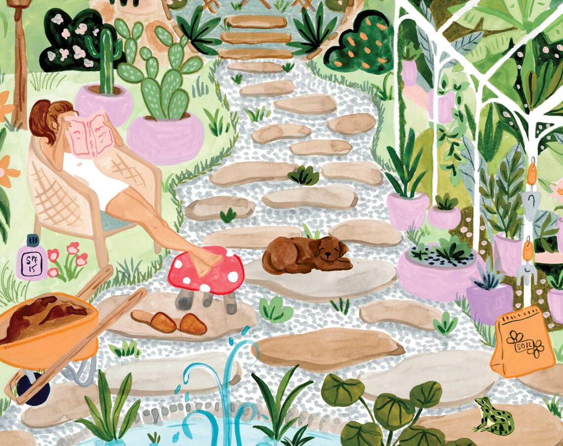 Secret Garden Botanical Art Print, Sabina Fenn - Image 4