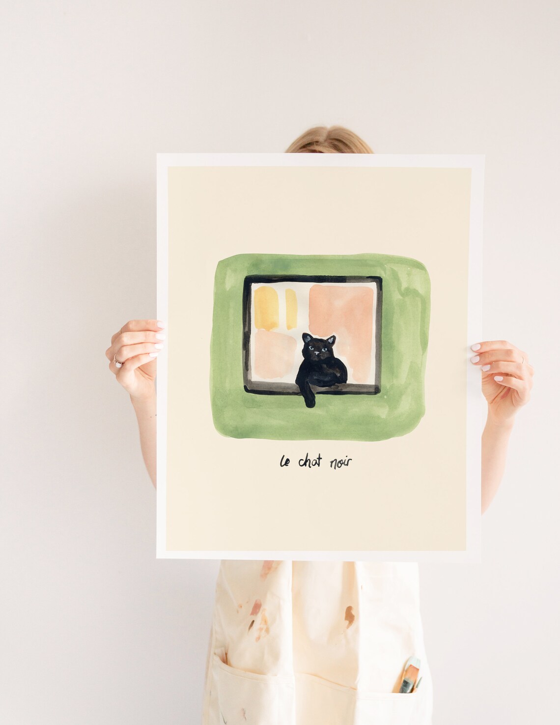 Black Cat Art Nouveau Vintage Retro Poster - Image 3