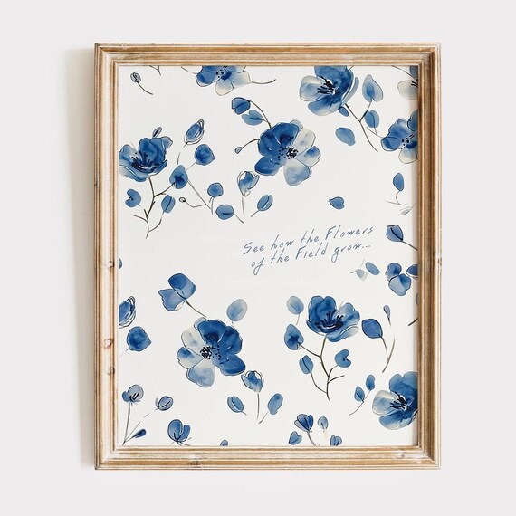 Bible Verse Wall Art Botanical Prints Floral Christian Room Decor Gifts Apartment Catholic
