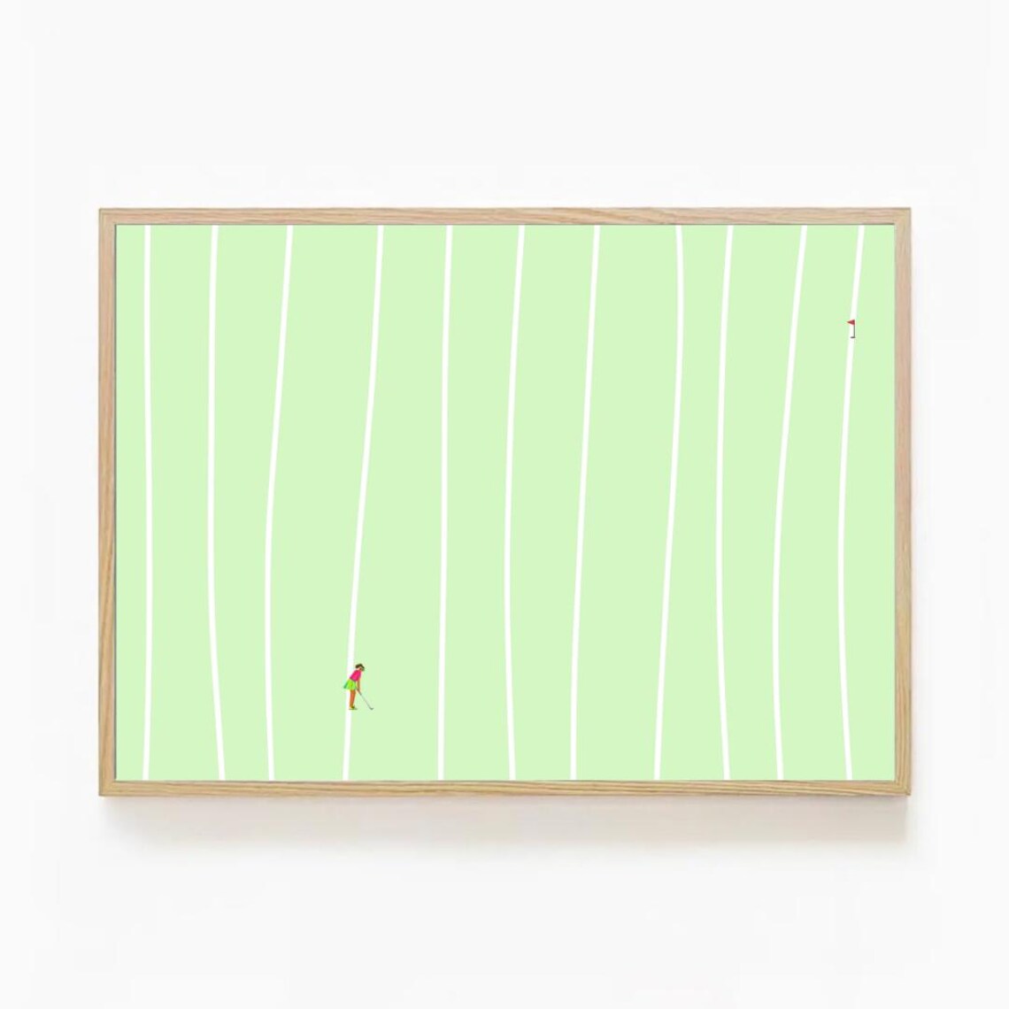 Minimalist Golf Poster Abstract Geometric Art