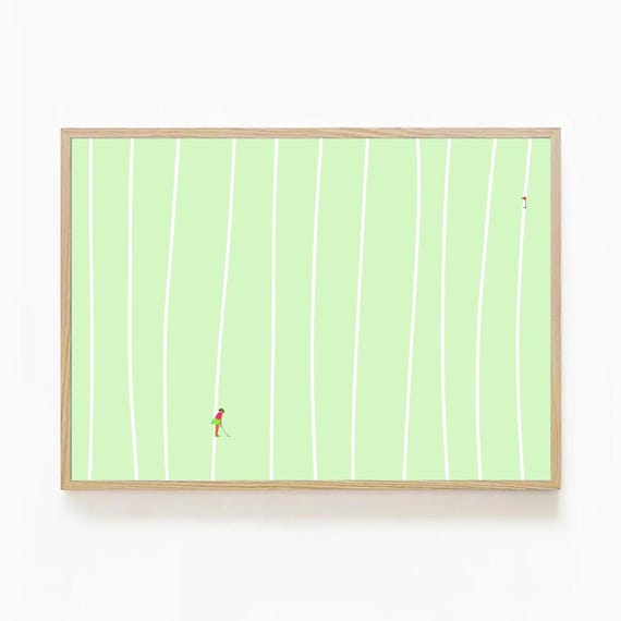 Minimalist Golf Poster Abstract Geometric Art