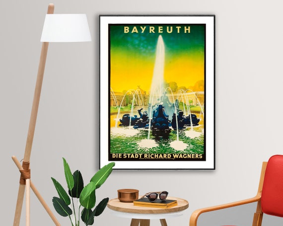 Bayreuth Vintage Travel Poster Poster Paper Or Print Gift Idea Wall Decor