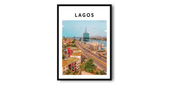 Lagos Nigeria Travel Print Minimalist Cityscape Wall Art