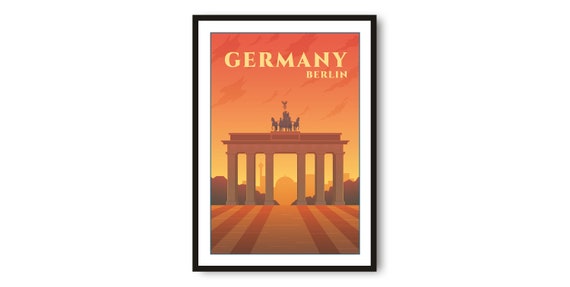 Berlin Germany Travel Poster Minimalist City Art Print