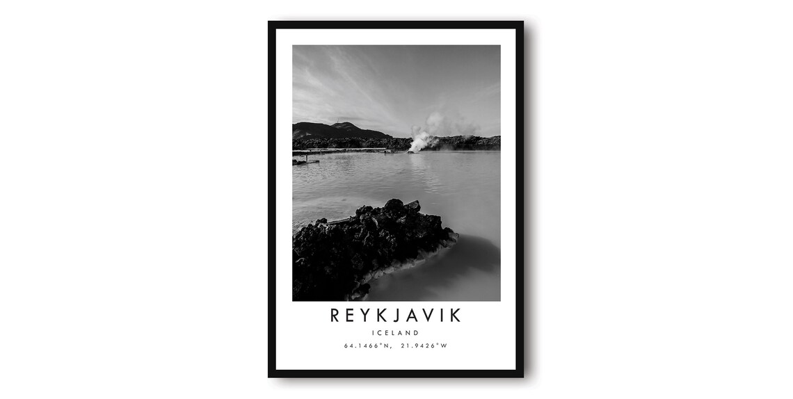 Reykjavik Iceland Minimalist Travel Poster