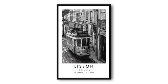 Lisbon Portugal Minimalist Travel Poster, Art Print