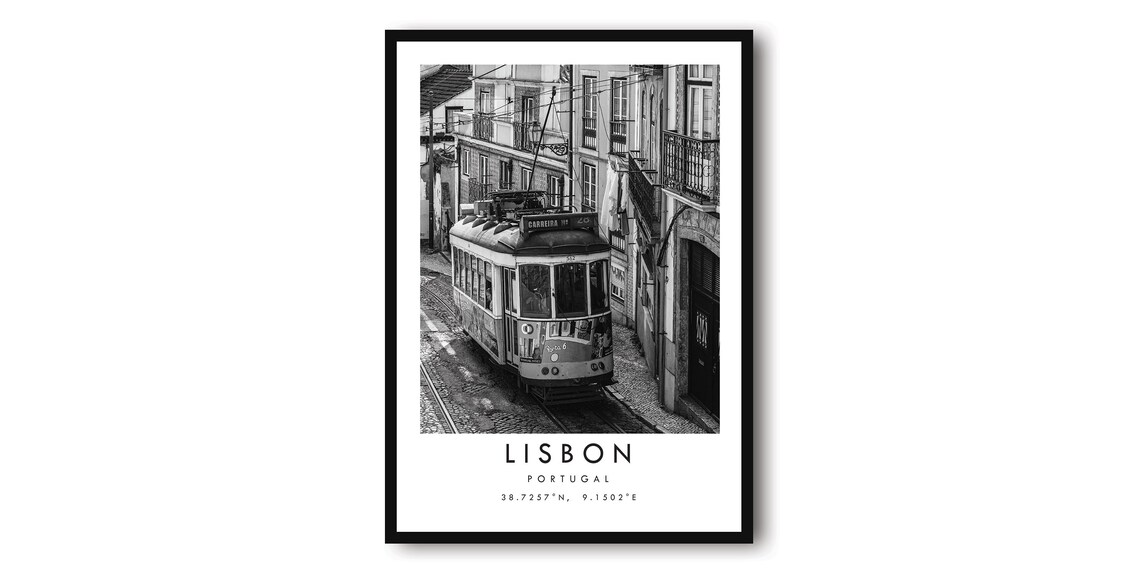 Lisbon Portugal Minimalist Travel Poster, Art Print