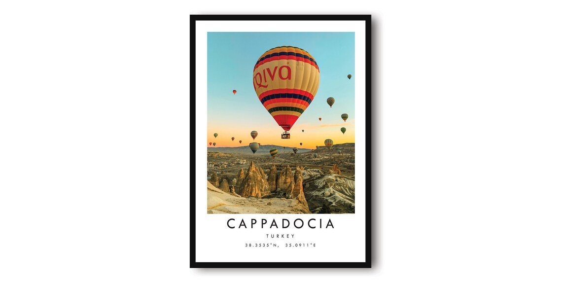 Cappadocia Balloon Minimalist Travel Poster