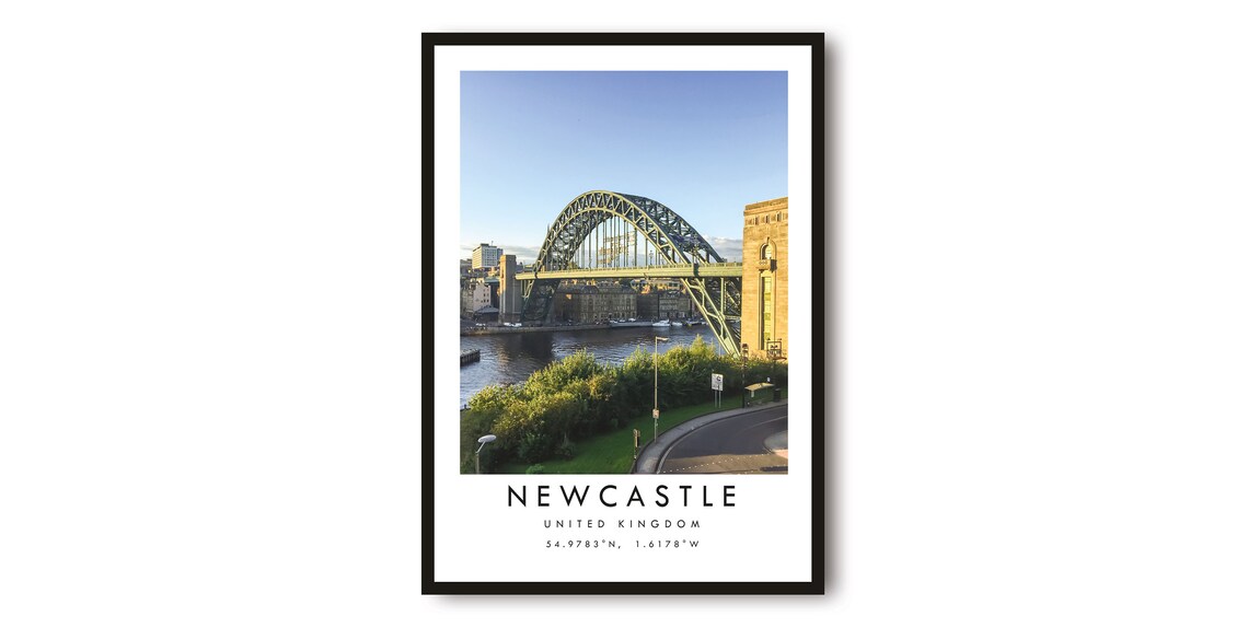 Newcastle Minimalist Travel Poster, England City