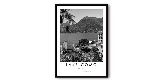 Lake Como Minimalist Italy Travel Poster