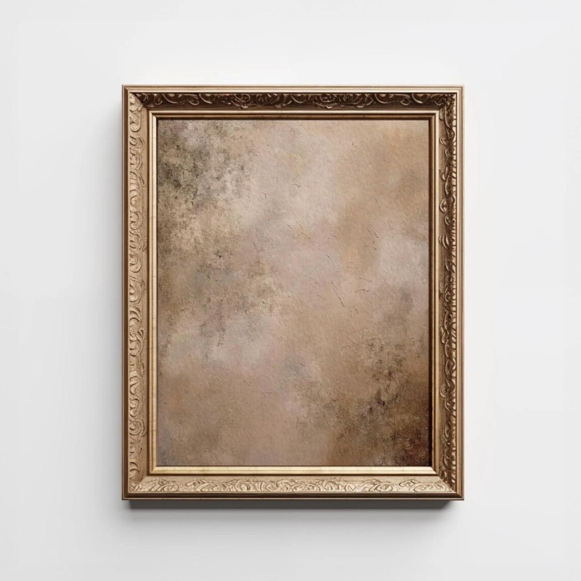 Beige Abstract Print, Moody Neutral Watercolor