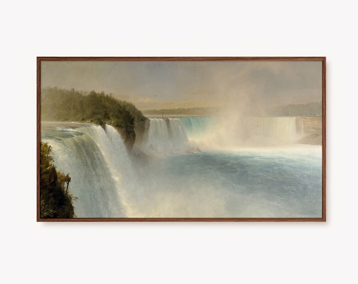 Niagara Falls Vintage Coastal Travel Poster Art Print