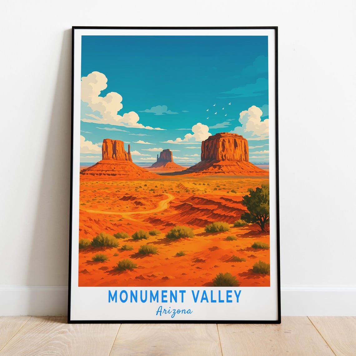 Monument Valley Arizona Desert Buttes Sandstone Sunset Sky Poster