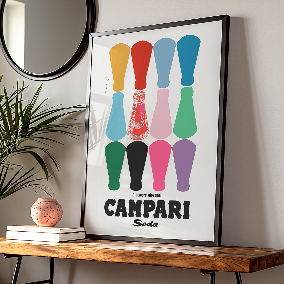 Campari Soda Pop Art Bottles Colorful Italian Advertising Poster - Image 2