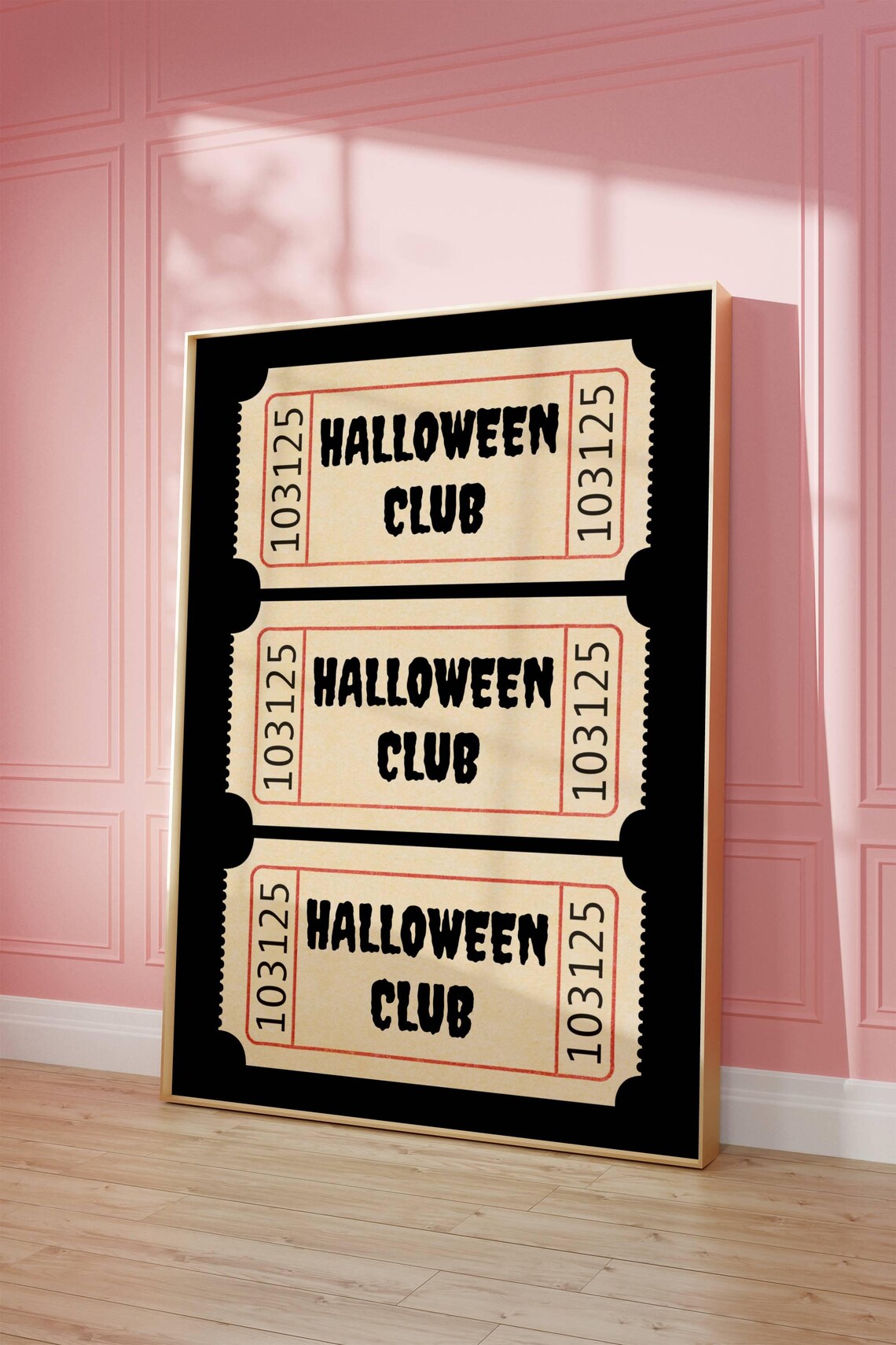 Trendy Halloween Poster Retro Wall Art Vintage Ticket Prints For Decor