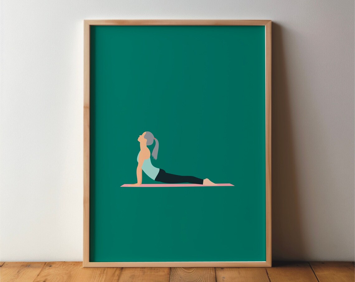 Yoga Lady 2 Minimal Modern Yoga Art Print