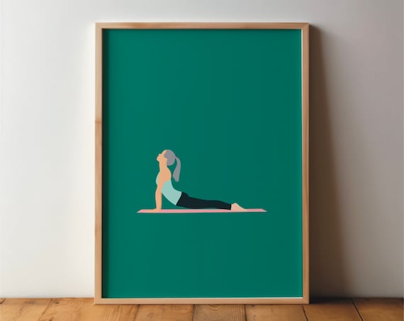 Yoga Lady 2 Minimal Modern Yoga Art Print