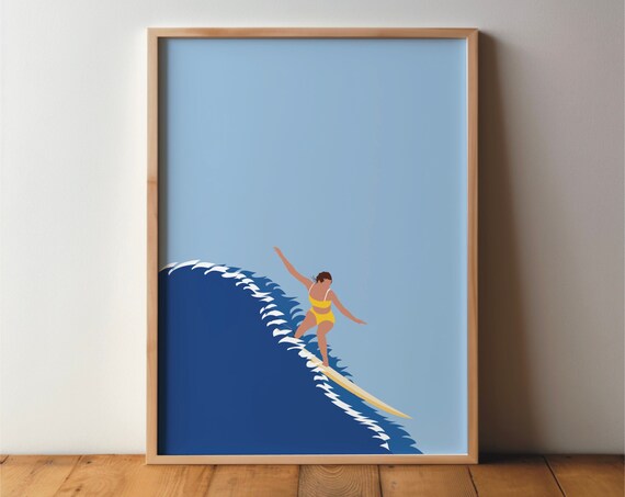 Surfer Poster Sports Friends Art Print Minimal Modern Wall Art Sport Hobby A4 A3 A2 Pop Art Surfer