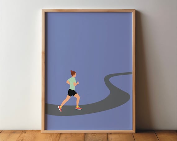 Minimal Modern Runner Sports Art Print