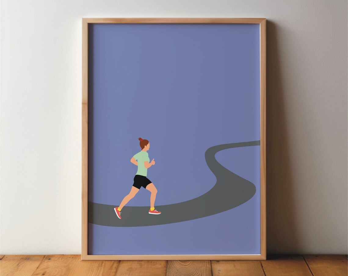 Minimal Modern Runner Sports Art Print