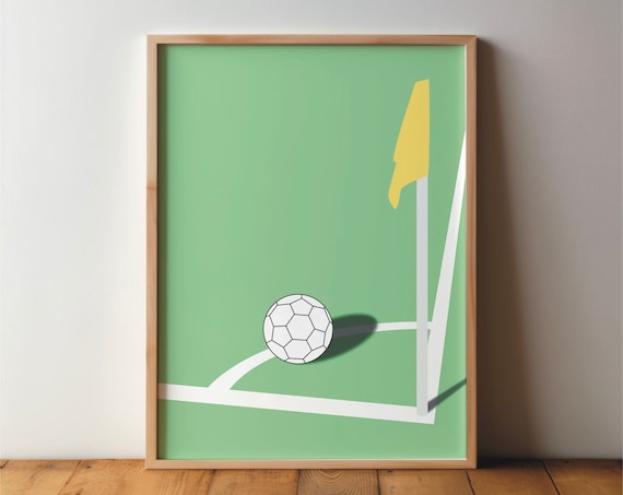 Soccer Corner Sports Field Scene Art Print