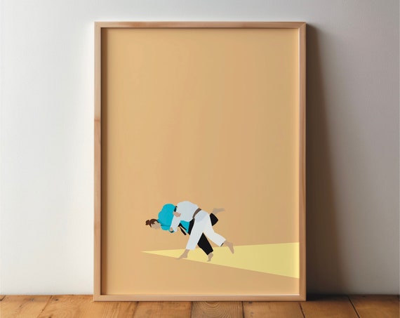 Judo Women Poster Sports Friends Sport Poster Art Print Minimal Modern Wall Art Sport Athlete Decoration Din A4 A3 A2 Picture