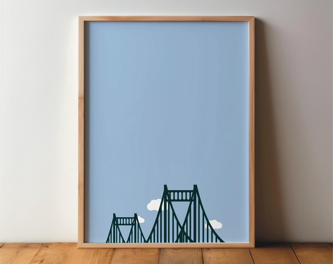 Uerdinger Brcke Krefeld Minimal Modern Travel Poster