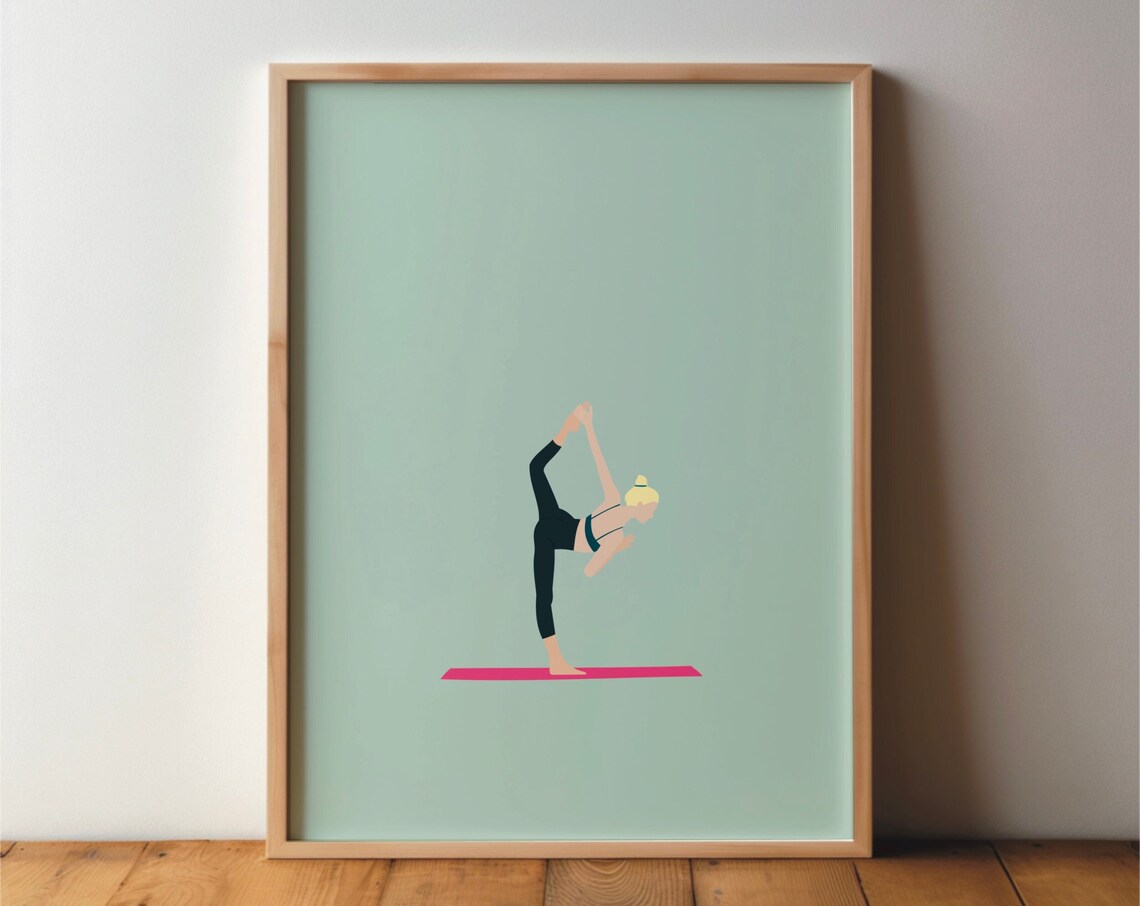 Yoga Lady 3 Minimal Modern Sports Poster Print