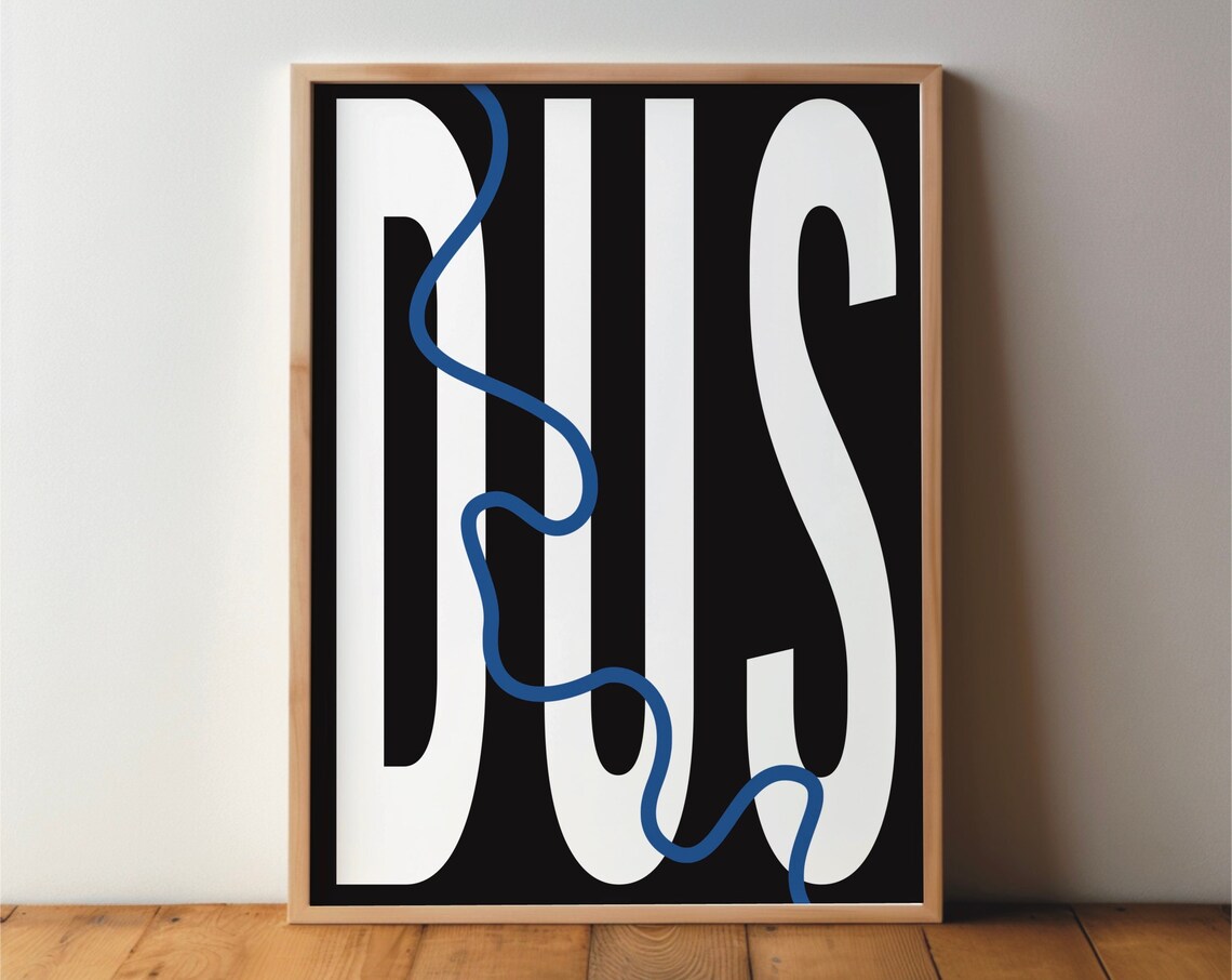 Düsseldorf Travel Poster, Minimal Modern Wall Art