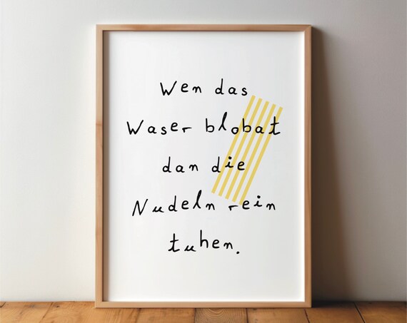 Wen Das Waser Blobat Minimalist Poster Art Print