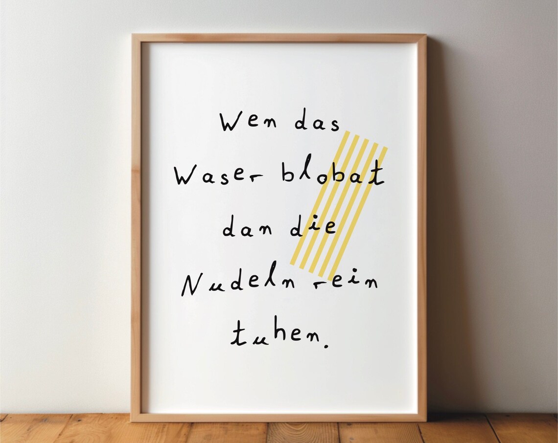 Wen Das Waser Blobat Minimalist Poster Art Print