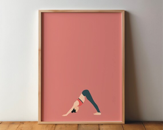 Yoga Lady 1 Minimal Modern Yoga Poster Art Print