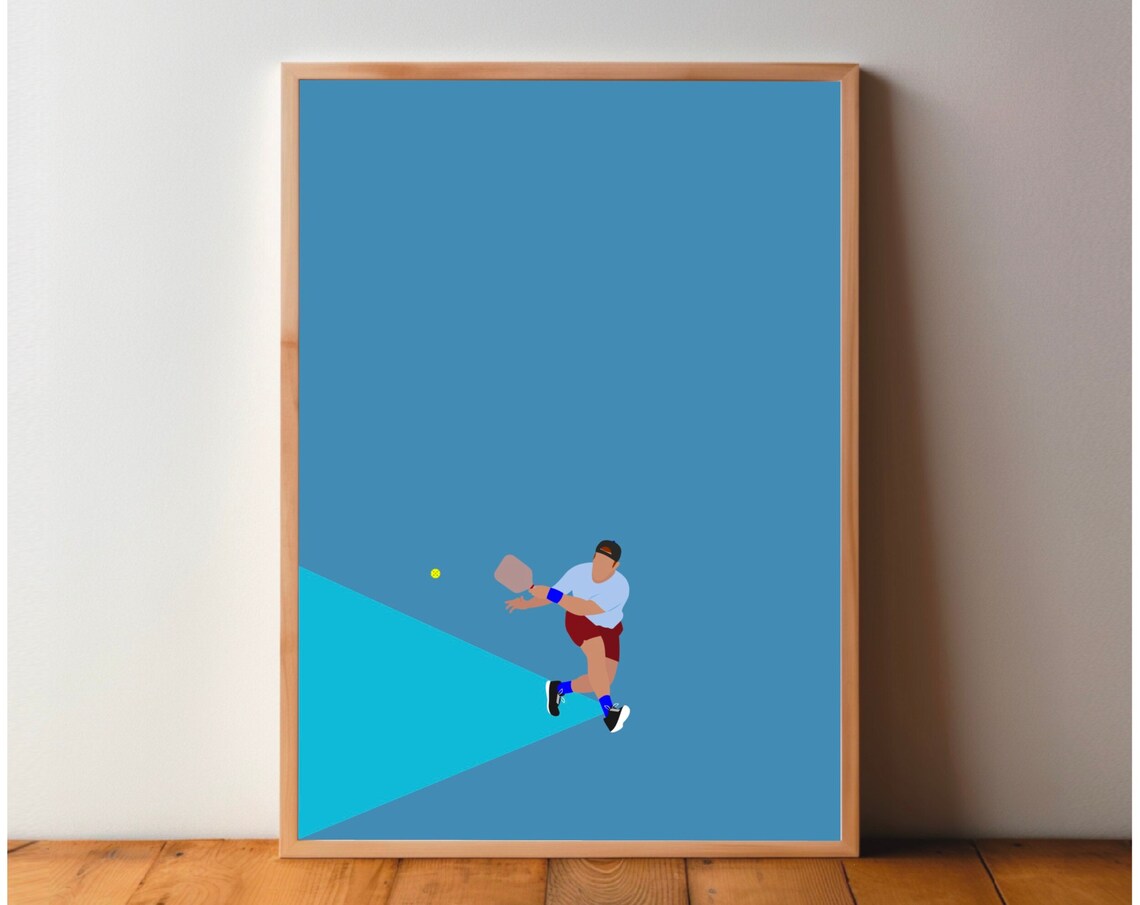 Pickleball Minimal Modern Sports Art Print