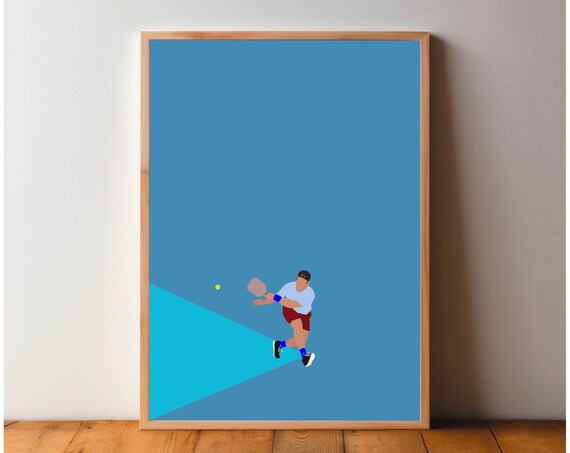 Pickleball Minimal Modern Sports Art Print