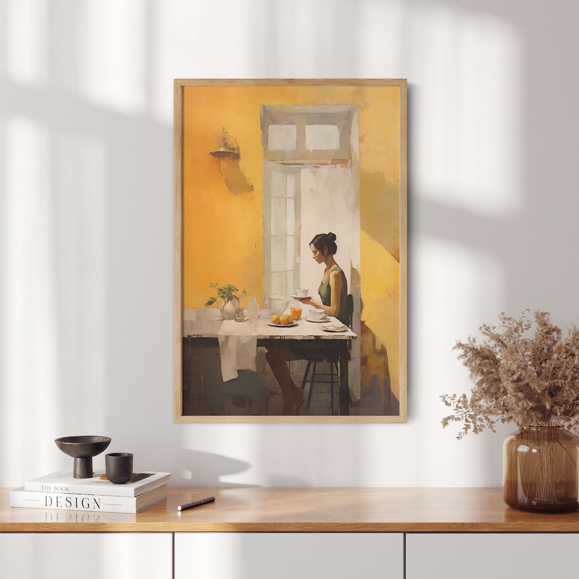 Woman Enjoying Breakfast Tea by a Bright Sunny Window Poster - Image 2