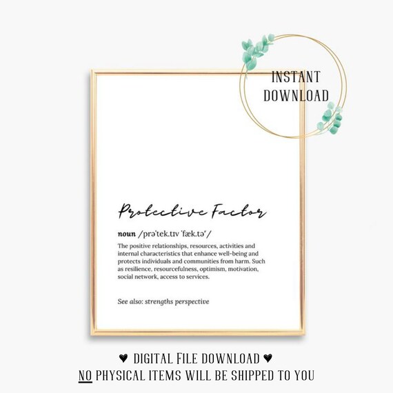 Protective Factor Definition Social Work Dictionary Script Wall Poster