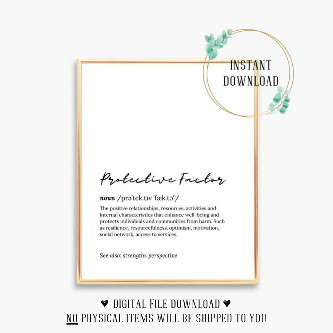 Protective Factor Definition Social Work Dictionary Script Wall Poster