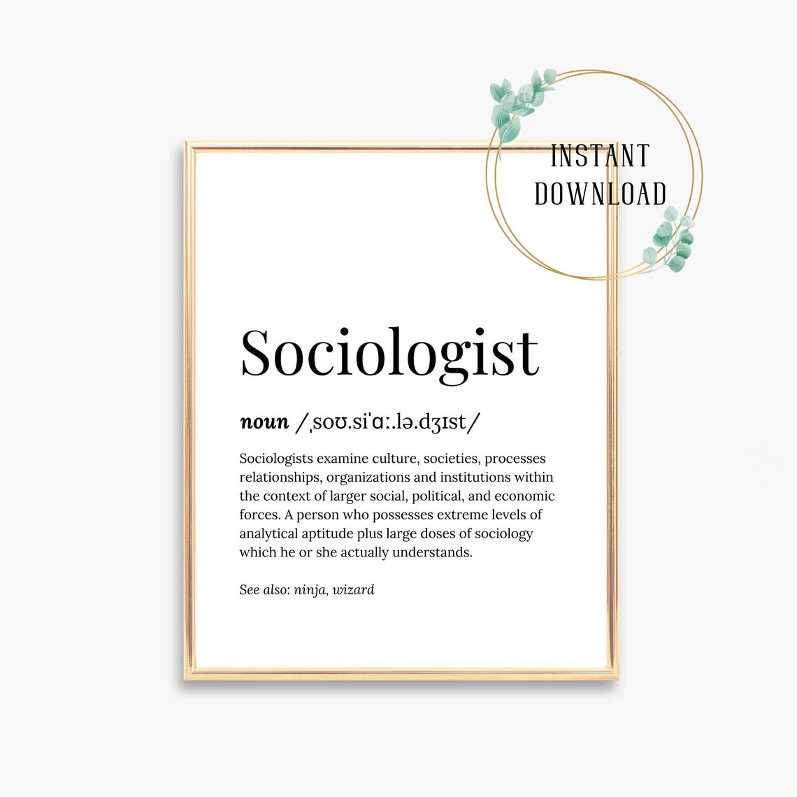 Sociologist Funny Dictionary Definition Graduation Gift Poster - Image 3