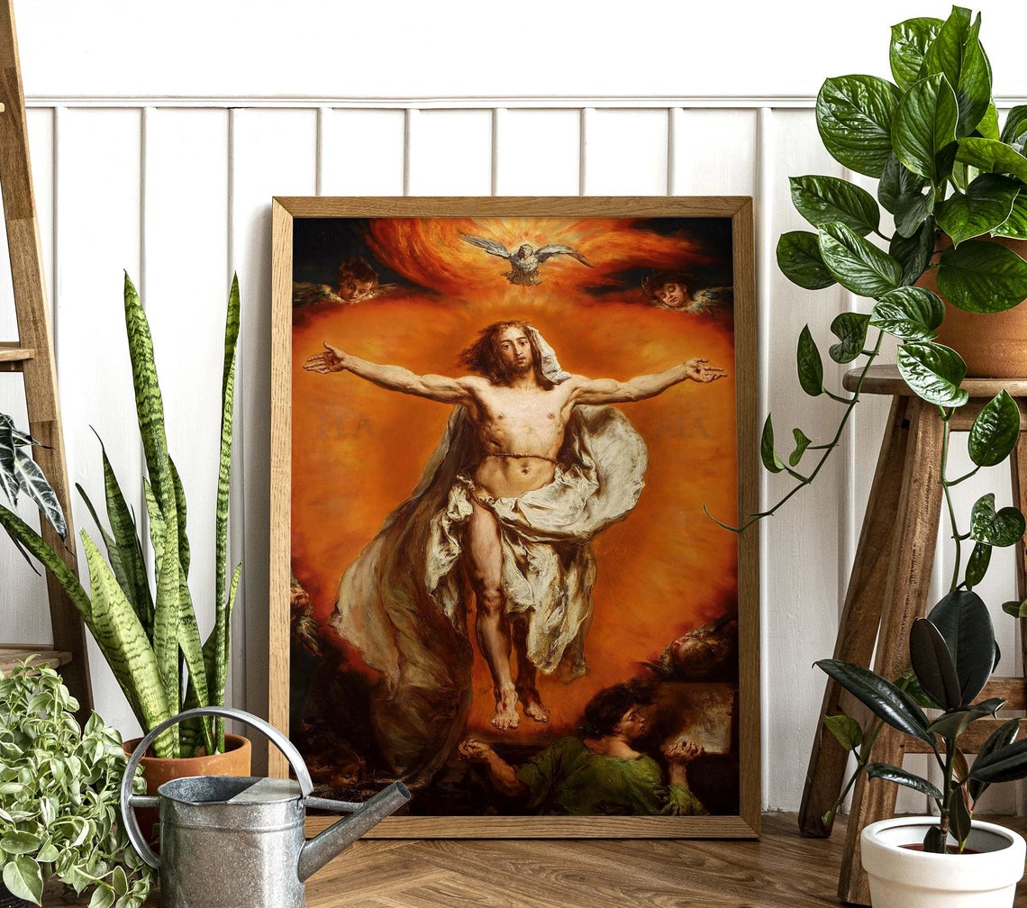 Ascension Of Christ Jan Matejko Polish Art Historicism Reproduction Print Historical Paintings 19th Century Art Patriotism Symbolism - Image 3