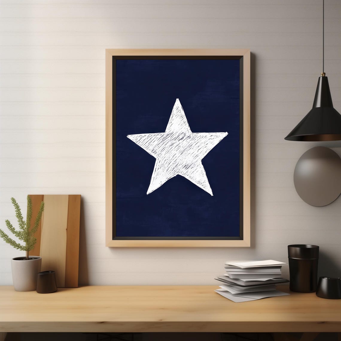Retro Hand Drawn Star Wall Art Trendy Aesthetic Decor Trendy Wall Art Retro Poster 438 - Image 3