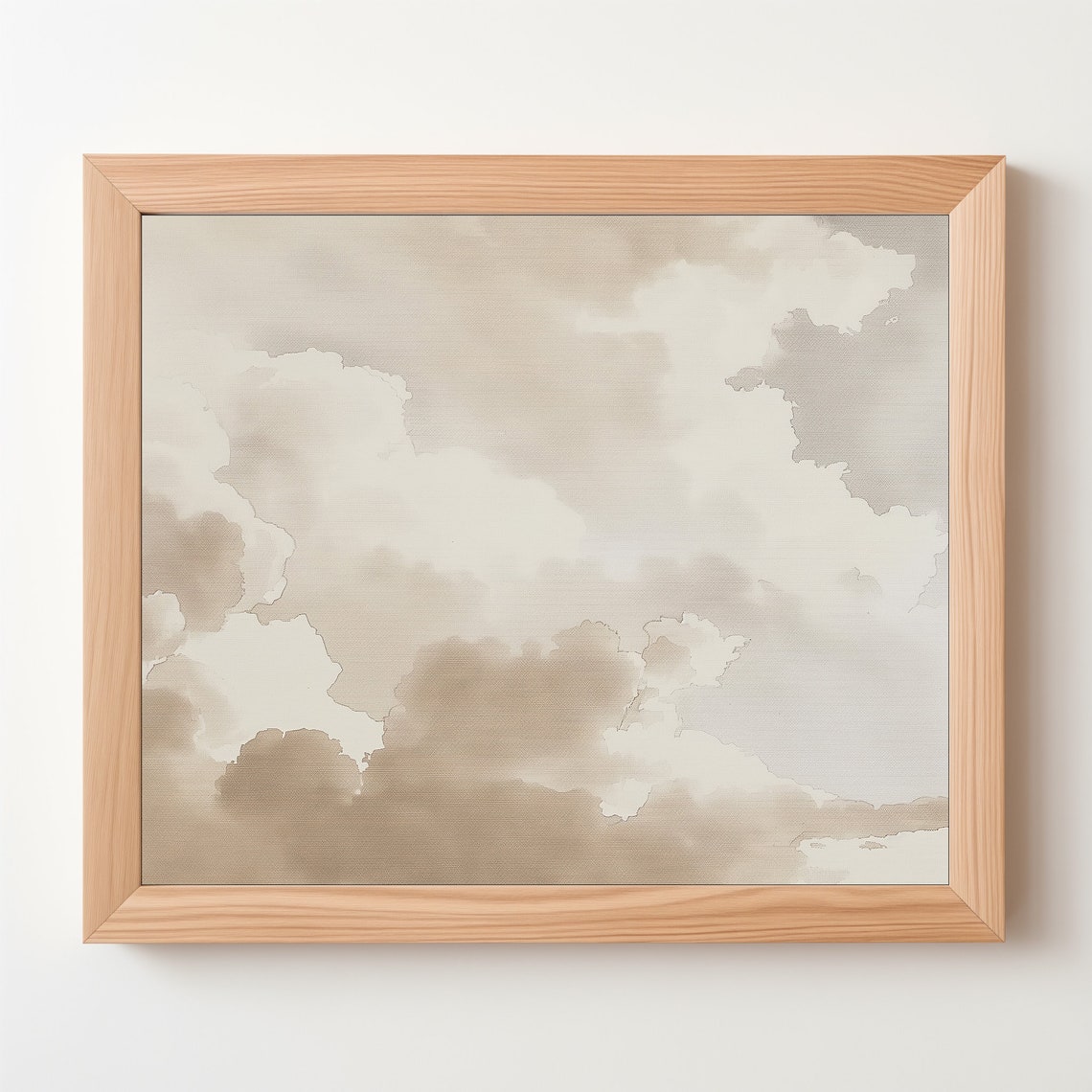 Muted Beige Cloud Study Minimalist Sky Soft Neutral Abstract Poster - Image 5