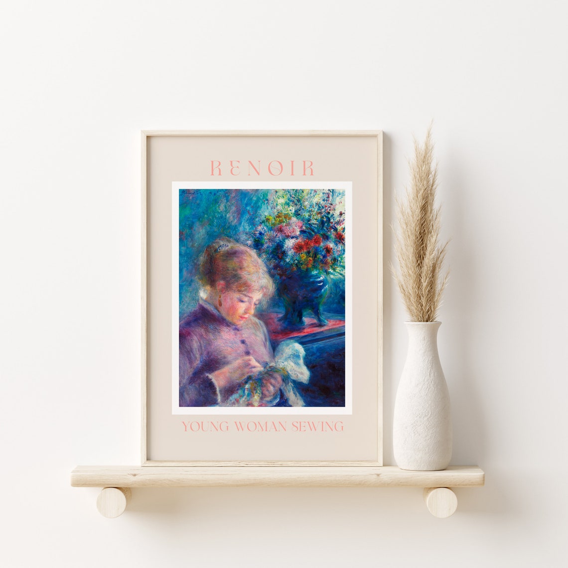 Renoir Poster August Renoir Print Renoir Wall Art Renoir Picture Renoir Monet Print Vintage Renoir Art Young Woman Sewing - Image 2