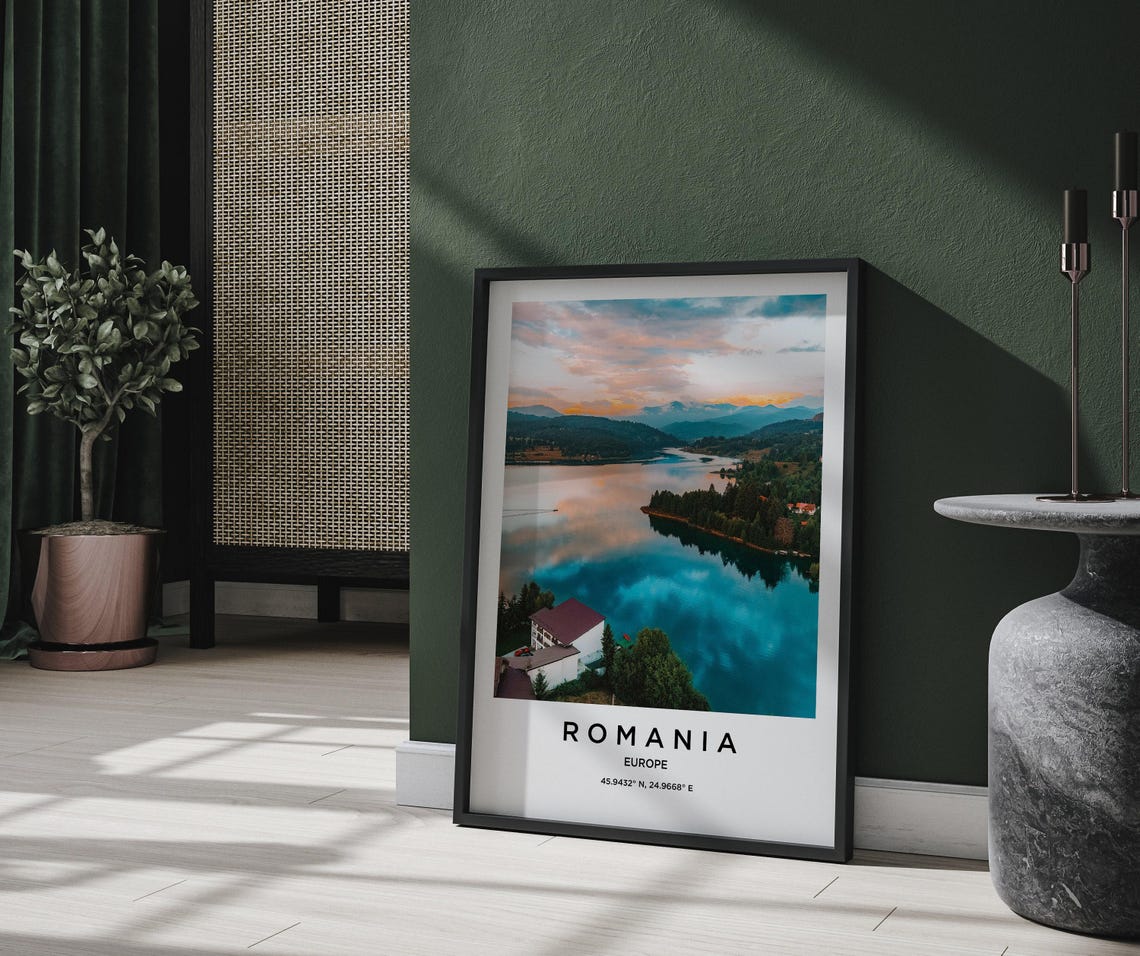 Romania Art Romania Print Romania Poster Romania Art Romania Photo Romania Map Romania Painting Romania Travel - Image 2