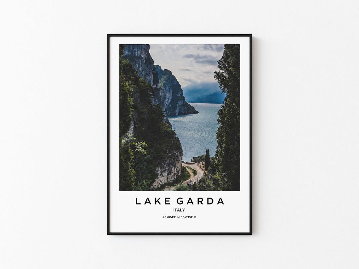 Lake Garda Art Lake Garda Print Lake Garda Poster Lake Garda Art Lake Garda Photo Lake Garda Map Lake Garda Painting Lake Garda Travel
