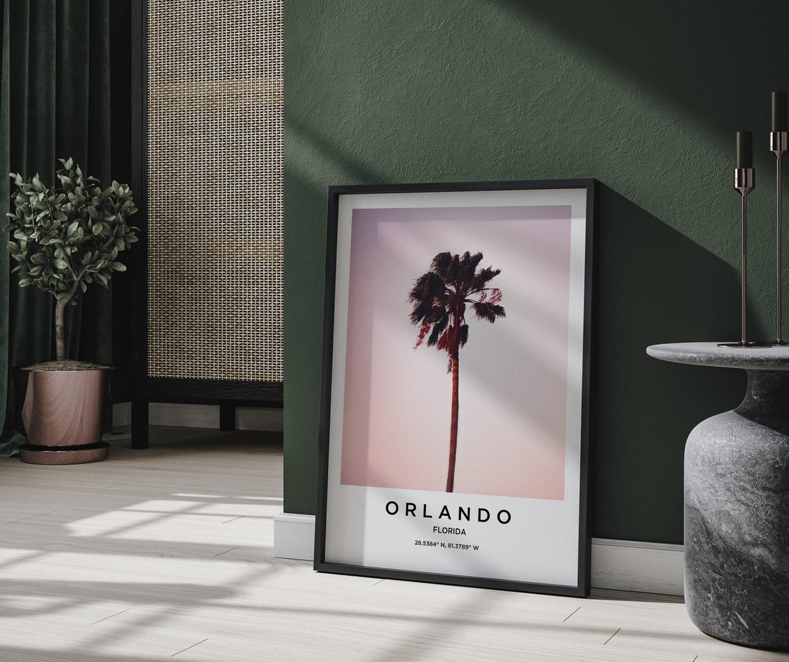 Orlando Art Orlando Print Orlando Poster Orlando Art Orlando Photo Orlando Map Orlando Painting Orlando Travel - Image 2